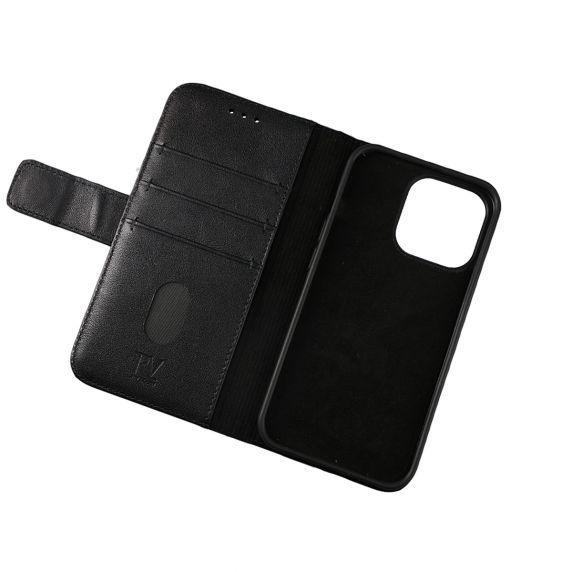 bild på iPhone 11 Pro Plånboksfodral Genuint Läder RV - Svart