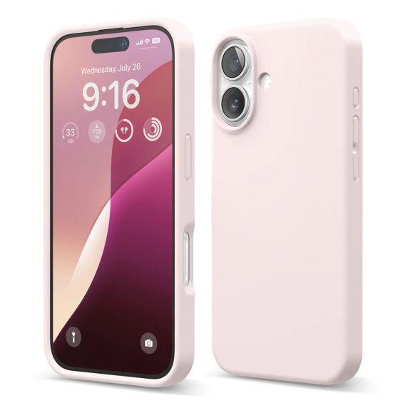 Kuva:  iPhone 16 -puhelinkuori, silikoni, Rvelon - vaaleanpunainen