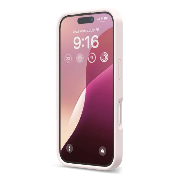 Kuva:  iPhone 16 -puhelinkuori, silikoni, Rvelon - vaaleanpunainen
