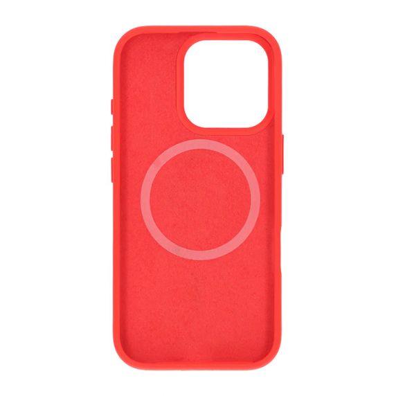 Bild på iPhone 16 Pro Mobilskal Silikon Magnet Rvelon - Röd