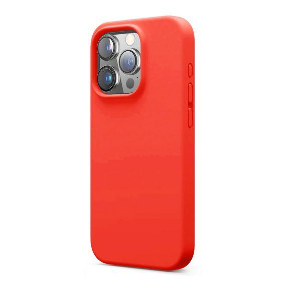 Bild på iPhone 16 Pro Mobilskal Silikon Magnet Rvelon - Röd