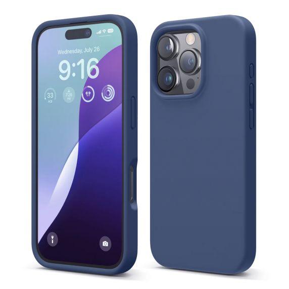 Kuva:  iPhone 16 Pro Max -puhelimen silikonisuojakuori Rvelon - Sininen