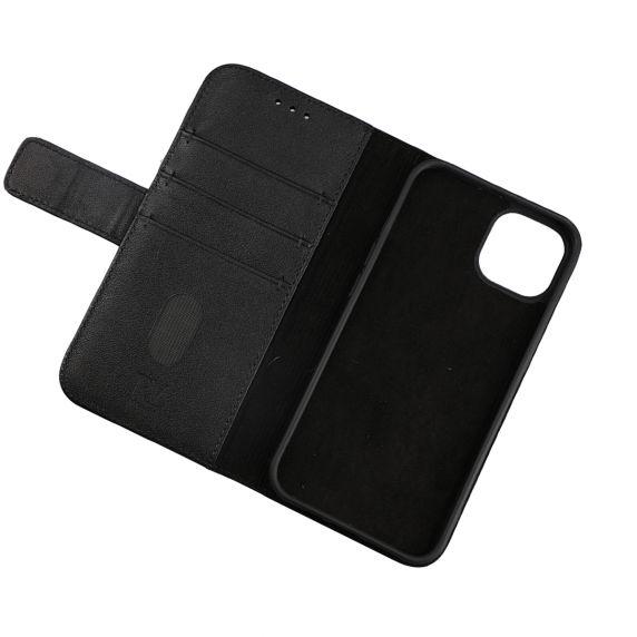 bild på iPhone 13 Plånboksfodral Läder Rvelon - Svart