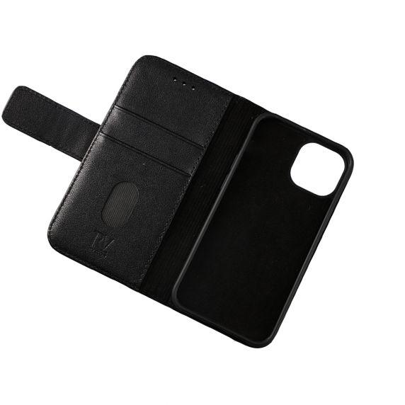Bild på iPhone 13 Mini Plånboksfodral Läder Rvelon - Svart