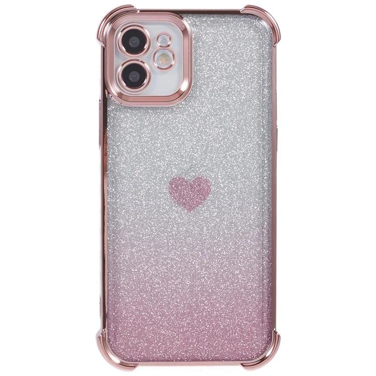 bild på Lyxigt glitterskal rosa för iPhone 12