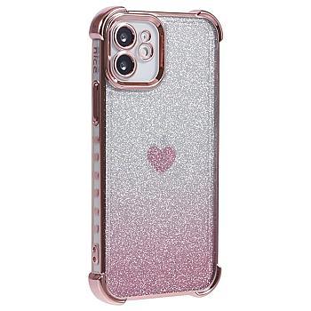 bild på Lyxigt glitterskal rosa för iPhone 12