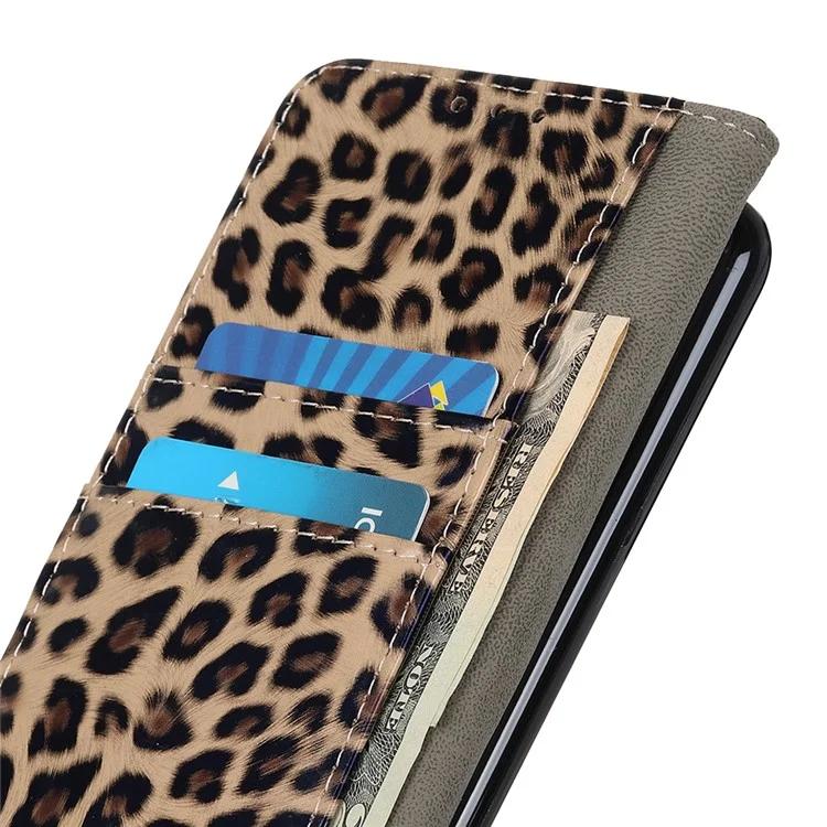 Bild på Leopardmönstrat Läderfodral för Samsung S21 Ultra