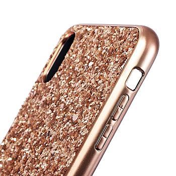 bild på iPhone XS Max Glittrigt Skal i TPU - Roséguld