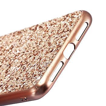 bild på iPhone XS Max Glittrigt Skal i TPU - Roséguld