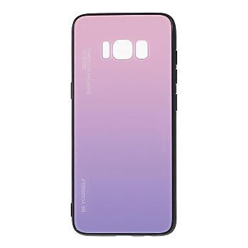 bild på Färggradient Skal i Glas/PC/TPU till Samsung S8 - Rosa/Lila