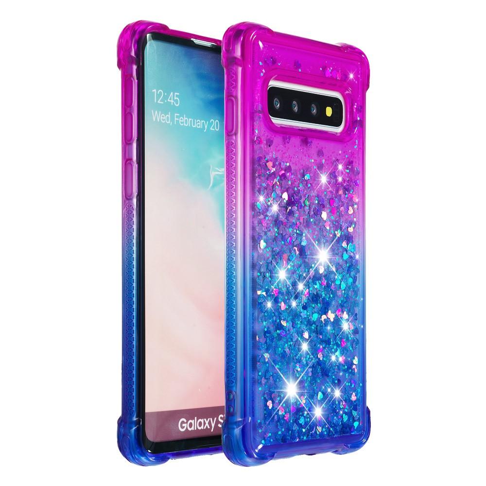 Bild på Graderat Glitterpulver Kvicksandfodral S10 - Lila/Blå
