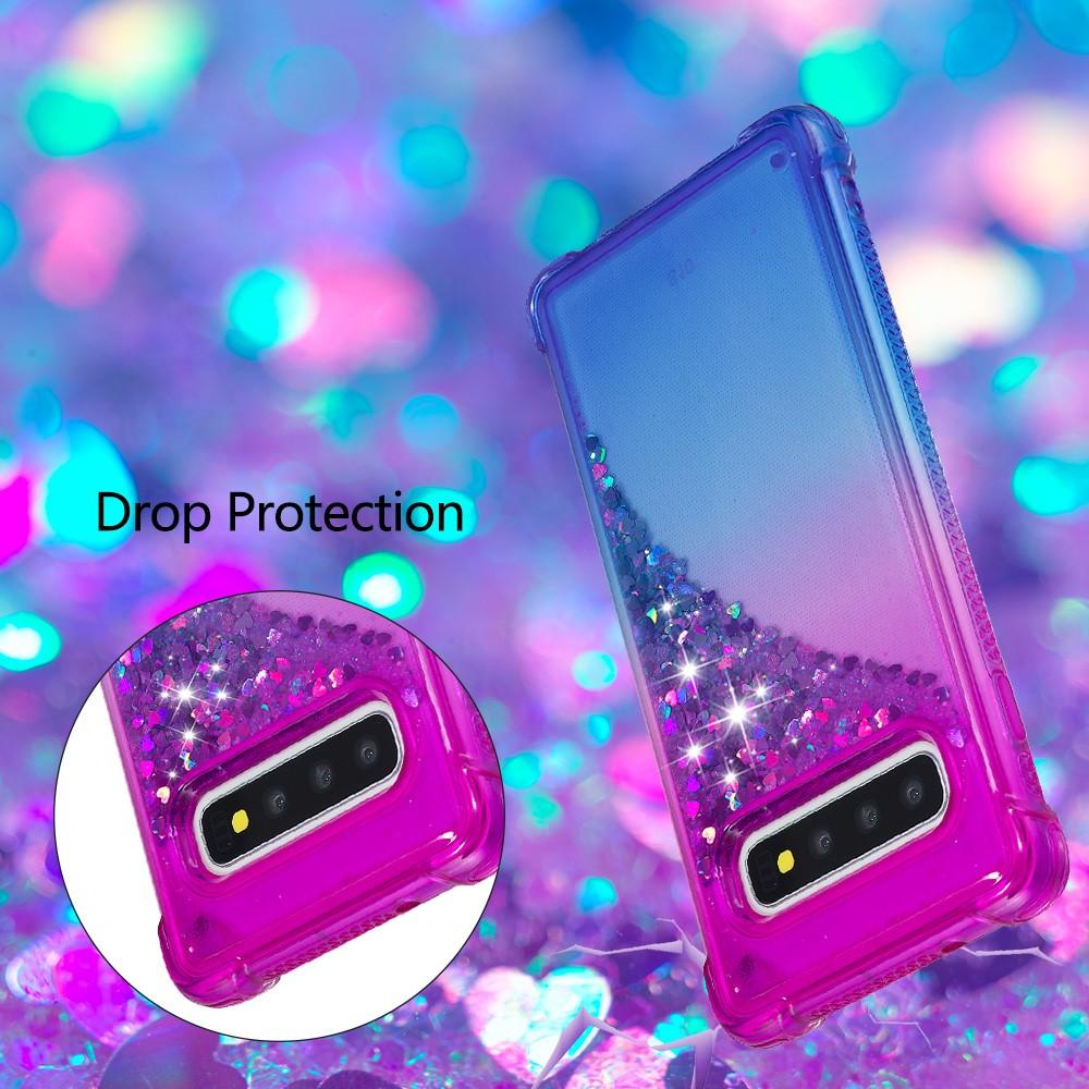 Bild på Graderat Glitterpulver Kvicksandfodral S10 - Lila/Blå