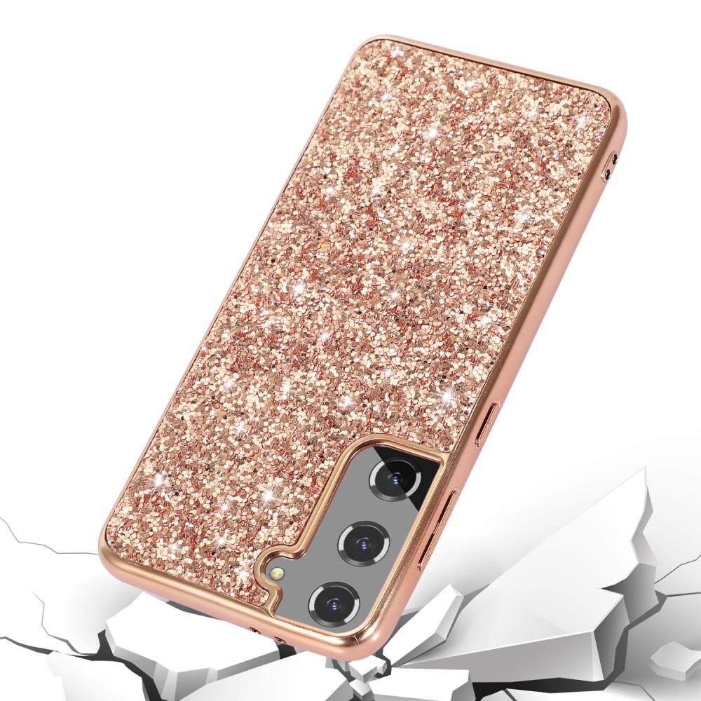 Bild på Samsung Galaxy S21 FE 5G Elektroplat TPU & PC Glitterfodral - Guld