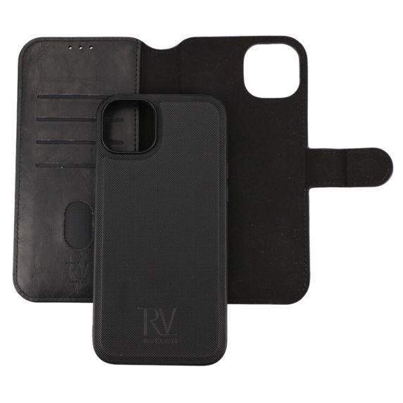 bild på iPhone 15 Plus Plånboksfodral Magnet Rvelon - Svart