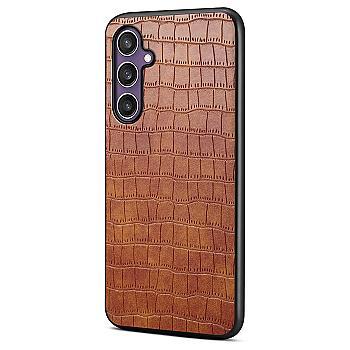 bild på Samsung Galaxy S25 Skal Krokodiltextur - Brun