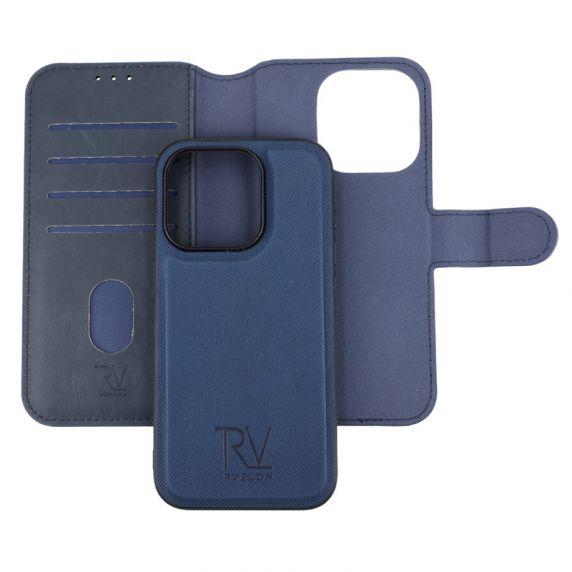 bild på iPhone 15 Pro Plånboksfodral Magnet Rvelon - Blå