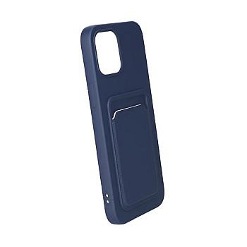 bild på iPhone 12 Pro Max Silikonskal med Korthållare - Blå