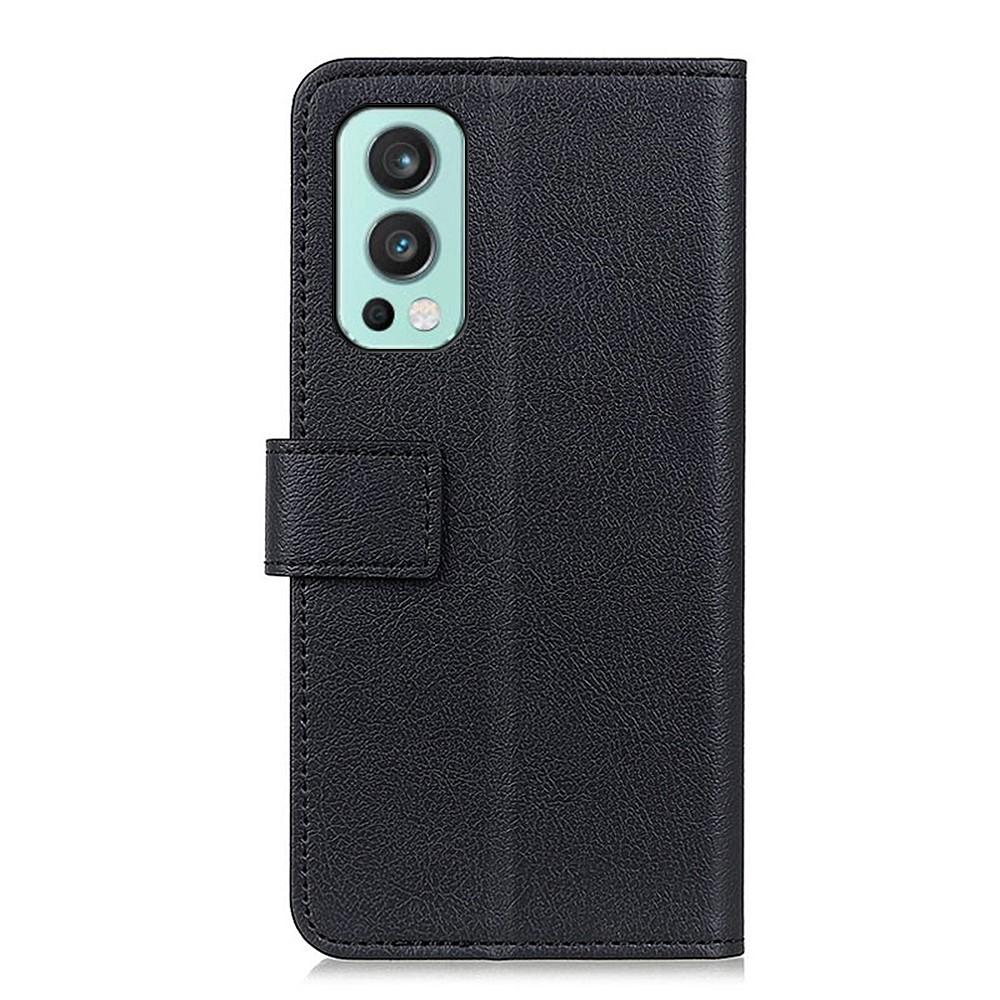 Bild på PU-läderfodral med plånbok, ställ för OnePlus Nord 2 5G - Svart