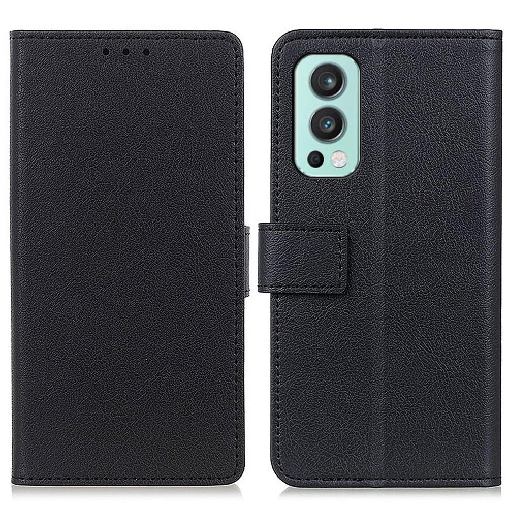 Bild på PU-läderfodral med plånbok, ställ för OnePlus Nord 2 5G - Svart