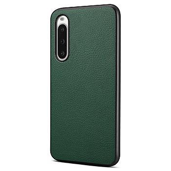bild på Sony Xperia 10 V Hybrid Skal PU/PC/TPU - Grön