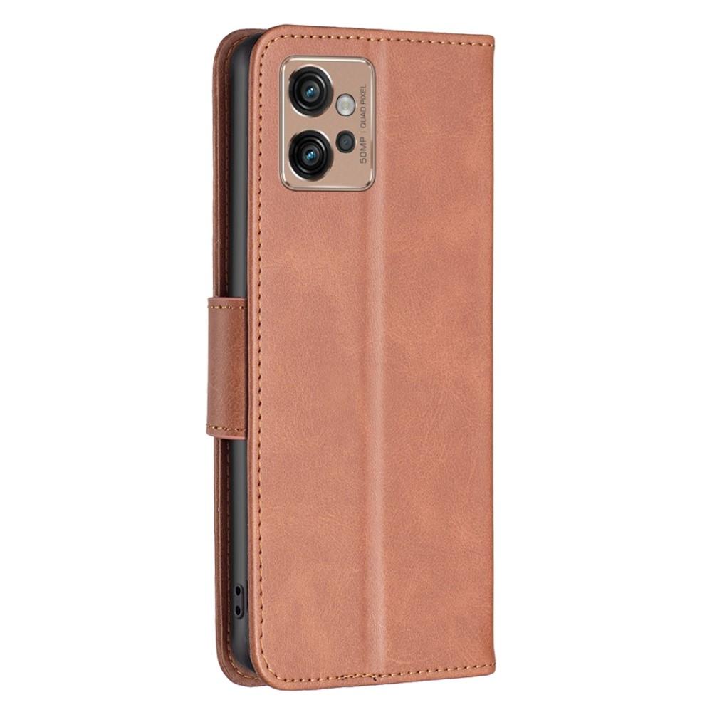 Bild på Motorola Moto G32 4G Skinnfodral med Ställ - Brun