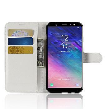 bild på Litchiskinn PU-läder Plånboksfodral till Samsung A6+
