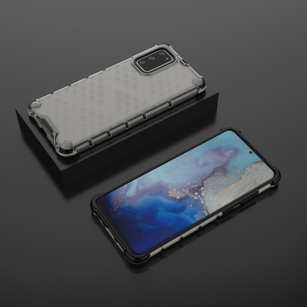 Billede af Støddæmpende cover med bikubemønster til Galaxy S20 Plus - Grå