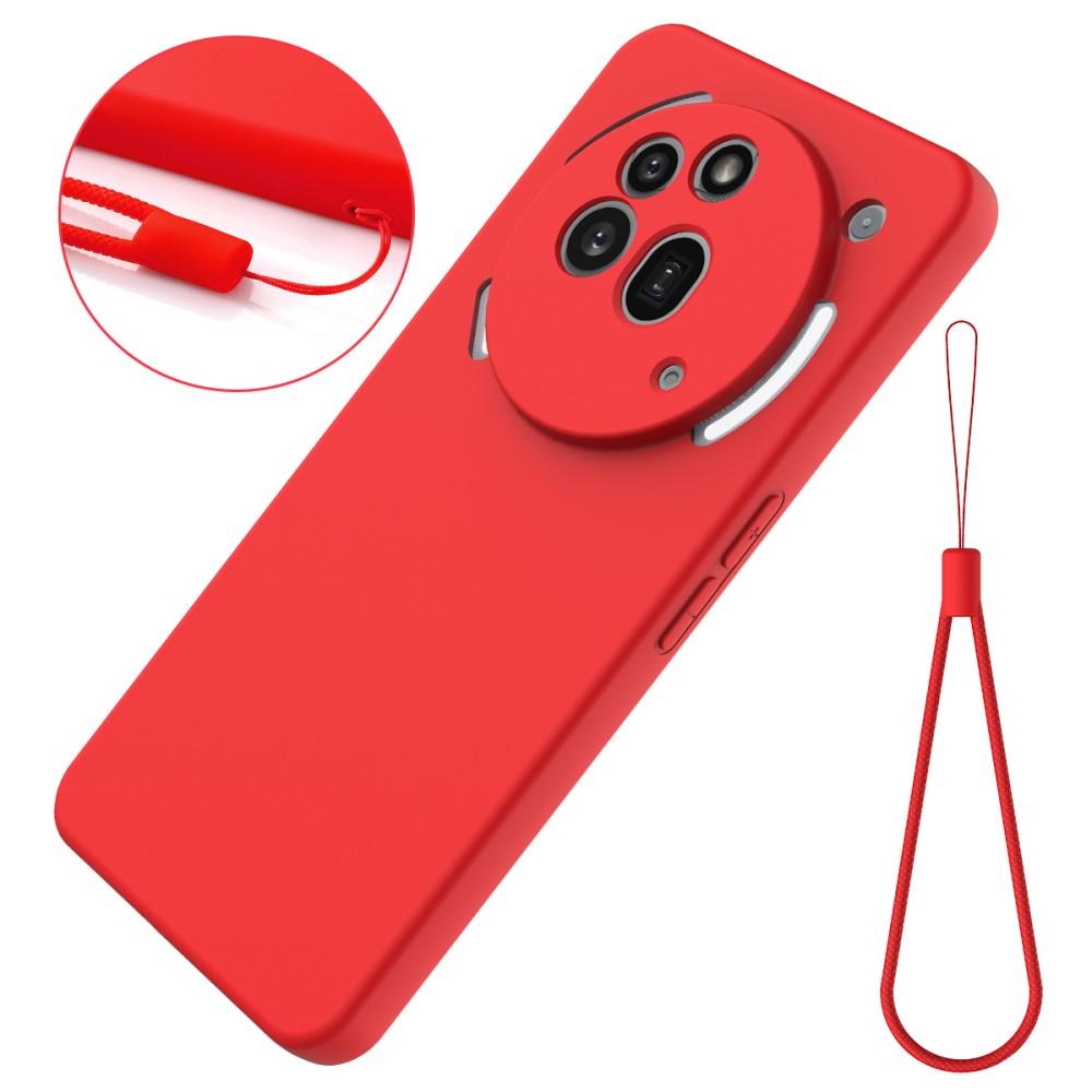Bild på Nothing Phone (3a) Pro Silikonfodral med Handrem - Röd