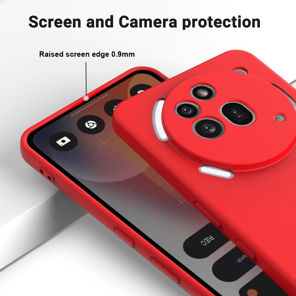 Bild på Nothing Phone (3a) Pro Silikonfodral med Handrem - Röd