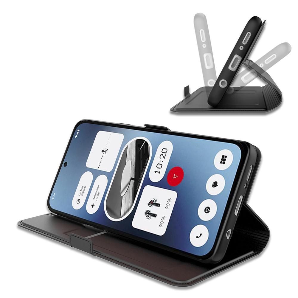Bild på Nothing Phones (2a) Plus Fodral Vikbart Ställ PU - Svart