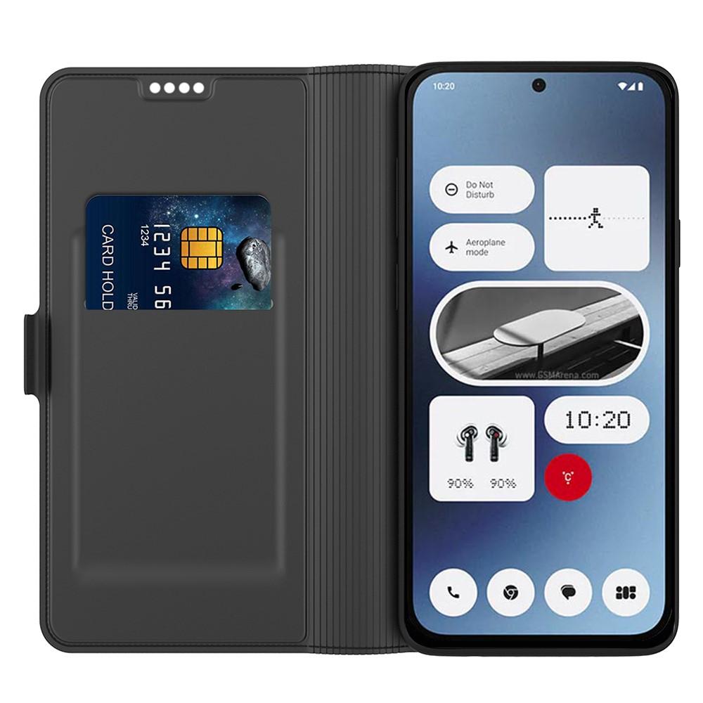 Bild på Nothing Phones (2a) Plus Fodral Vikbart Ställ PU - Svart