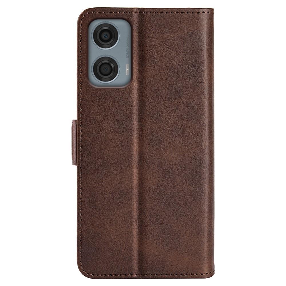 Billede af Motorola Moto G24 Stødsikker Pungeui, Brun