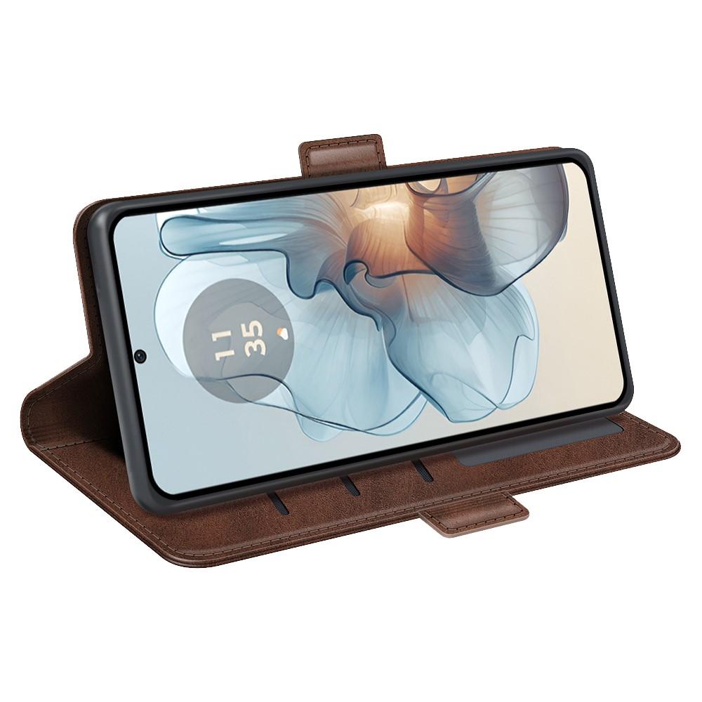 Billede af Motorola Moto G24 Stødsikker Pungeui, Brun