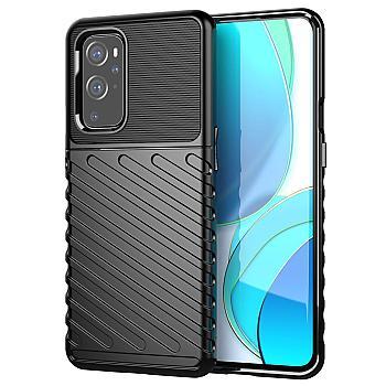 bild på Åskserien Twill Textur TPU Skal för OnePlus 9 Pro - Svart