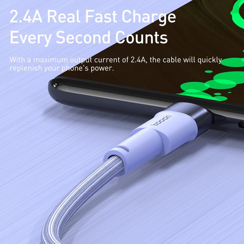 Bild på 2m USB till Micro USB-kabel 2.4A