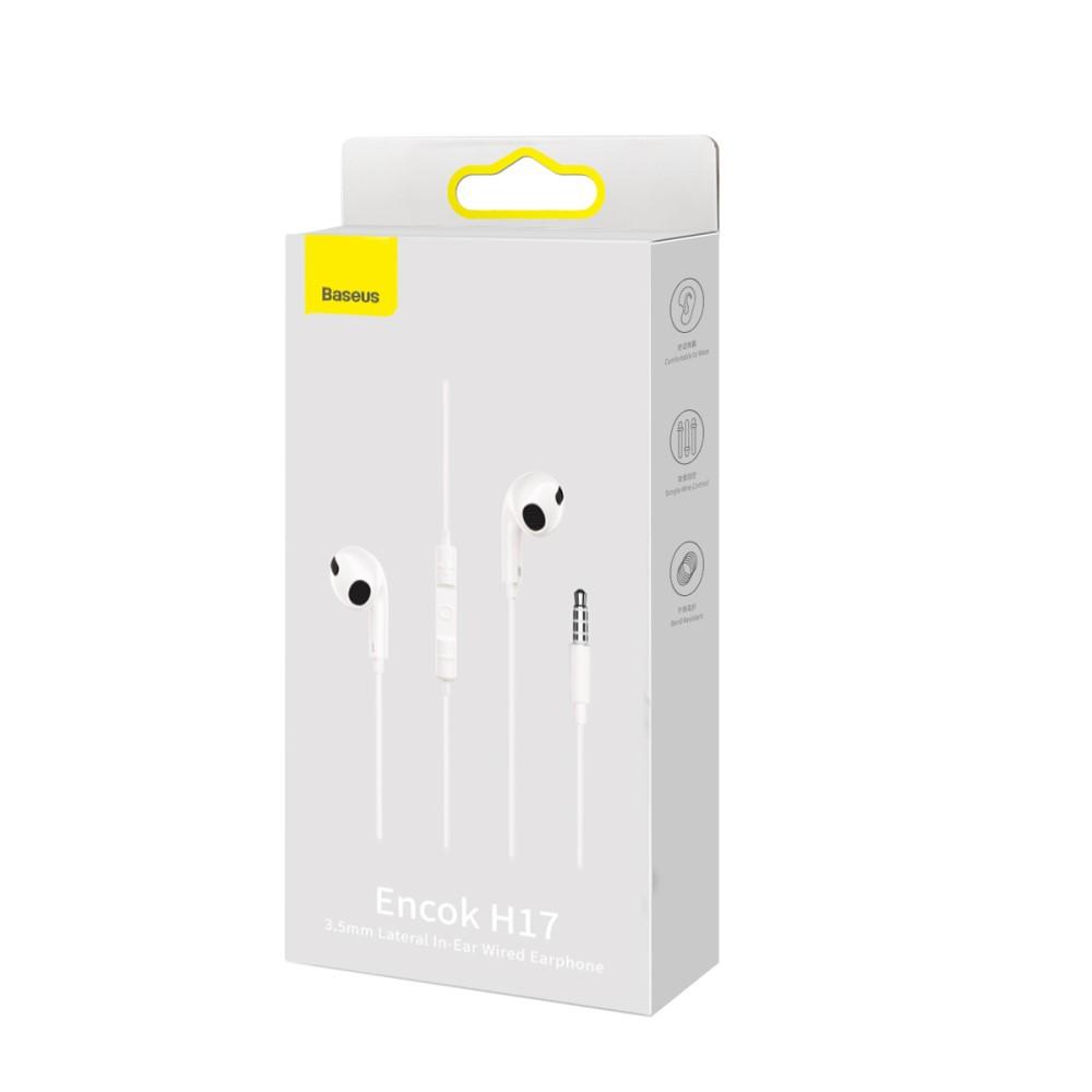 Bild på BASEUS Encok H17 3.5mm Halv-In-Ear Vit