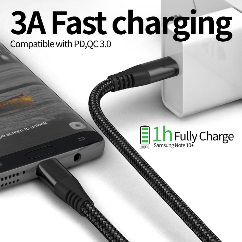 Bild på 3m USB-C PD 60W Laddkabel Nylon