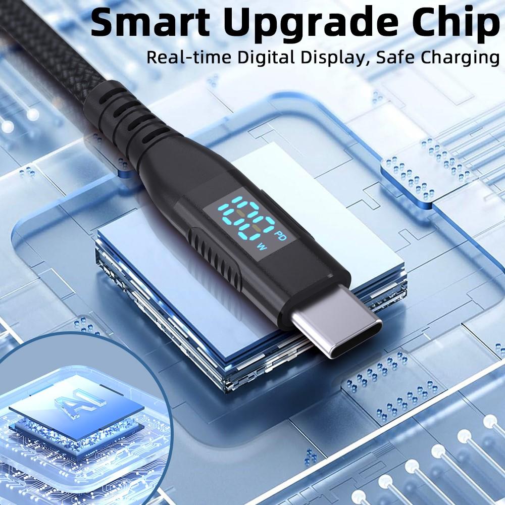 Bild på 1m USB-C till USB-C Kabel 100W 5A/20V - Svart