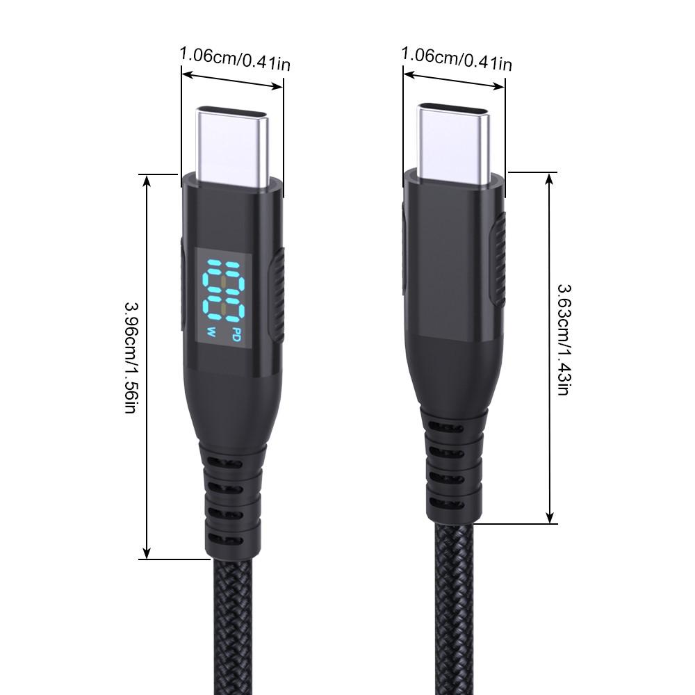 Bild på 1m USB-C till USB-C Kabel 100W 5A/20V - Svart