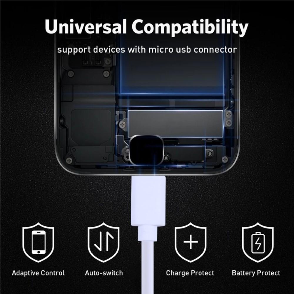 Bild på 100 cm USB till Micro USB Laddkabel - Vit