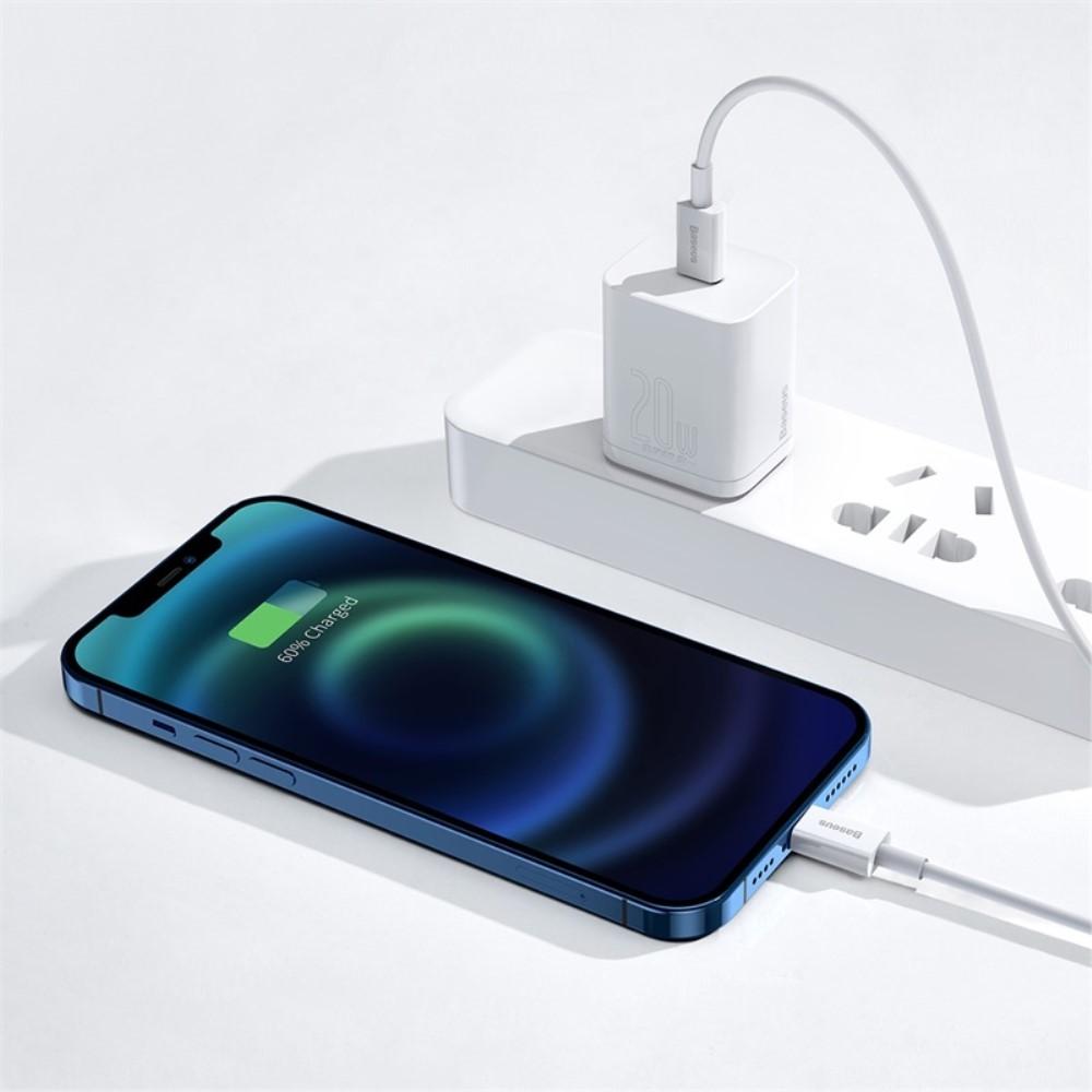Bild på BASEUS Snabbladdningskabel Typ-C till iP PD 20W 1.5m - Vit