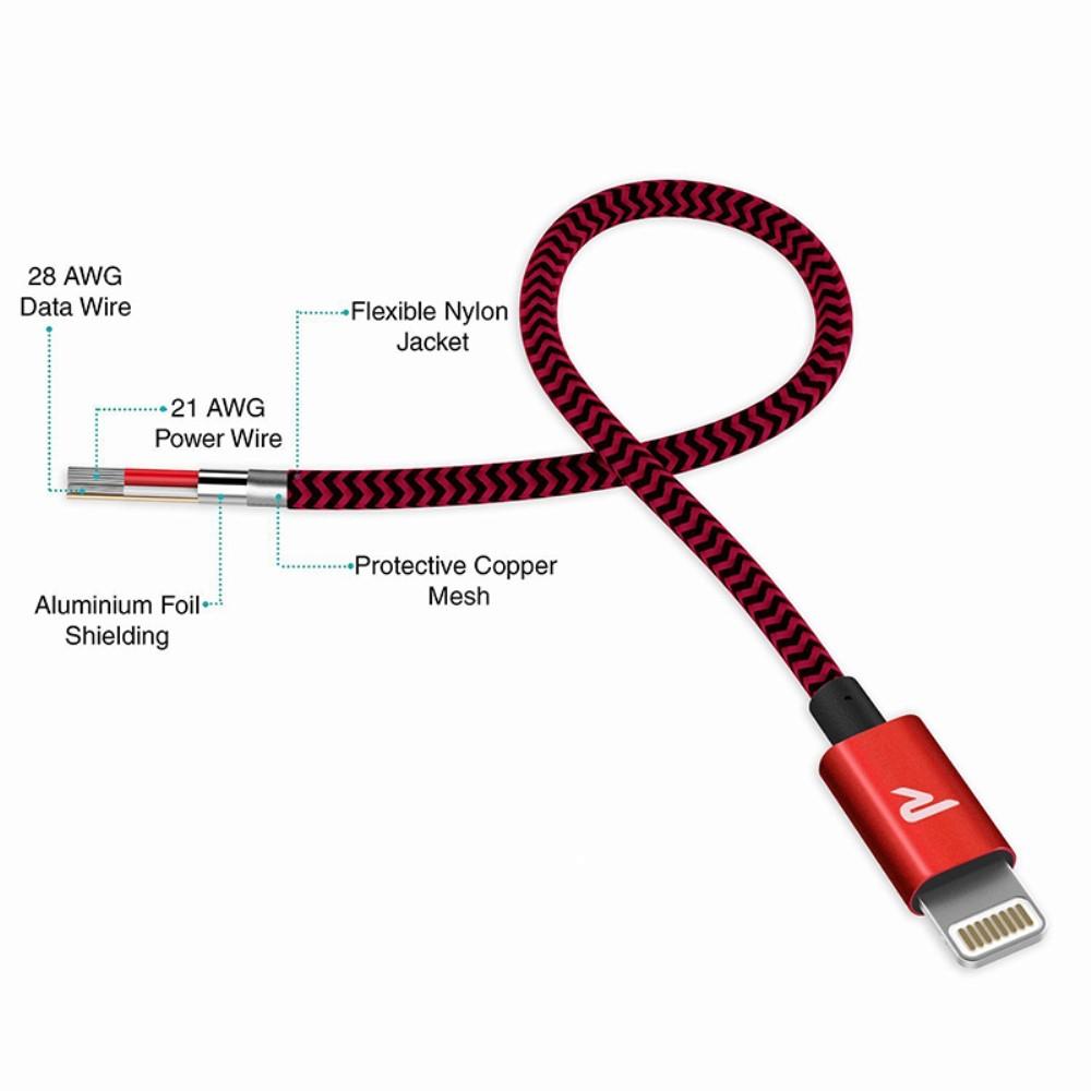 Bild på 2m Lightning 8Pin USB-laddningskabel MFI