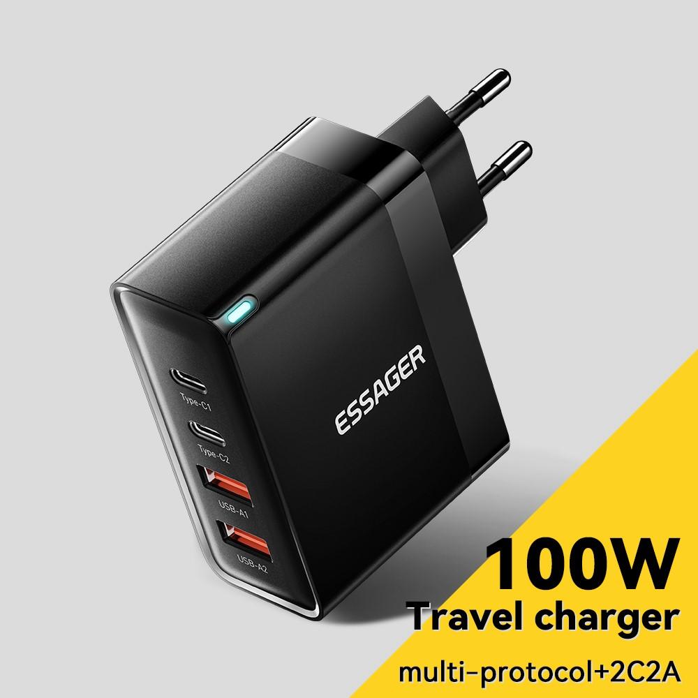 Bild på ESSAGER ES-CD37 100W Snabbladdare, 4 Portar