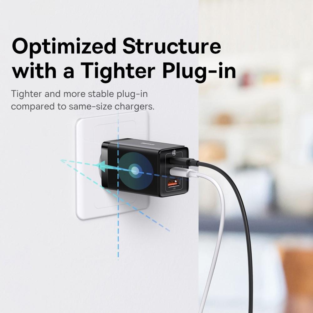 Billede af BASEUS GaN5 Pro Væglader 2xType-C/USB 65W