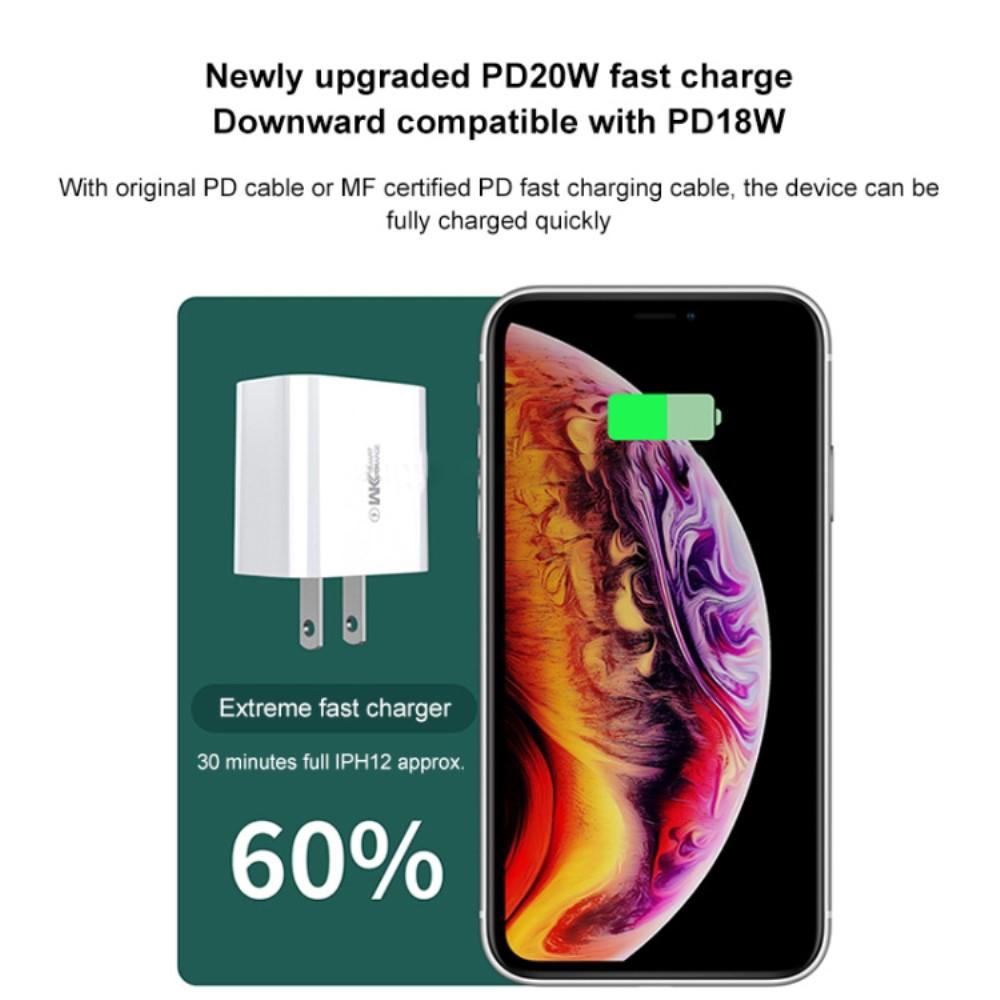 Bild på WK WP-U53 20W PD Snabbladdare Väggadapter USB-A + Typ-C - EU