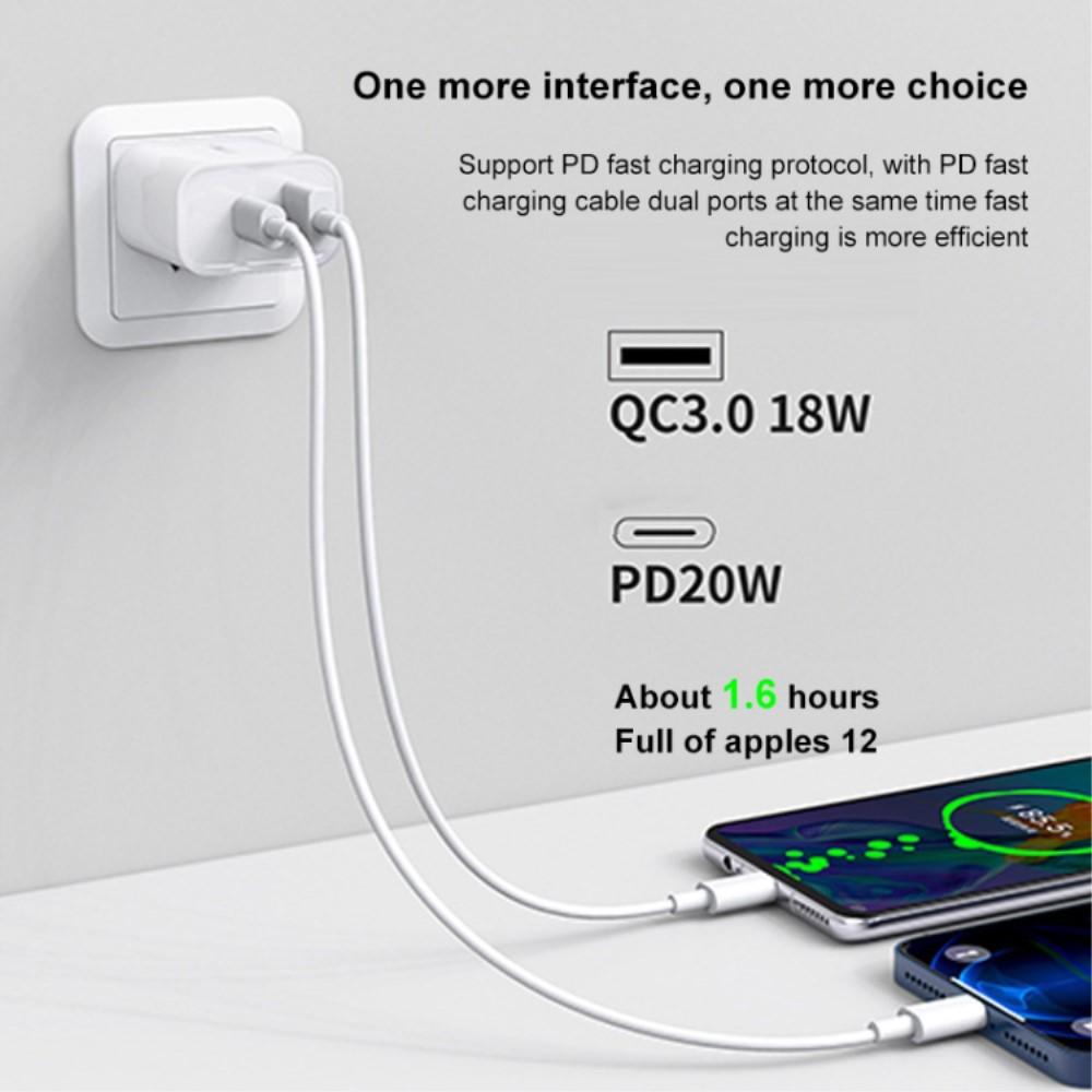 Bild på WK WP-U53 20W PD Snabbladdare Väggadapter USB-A + Typ-C - EU
