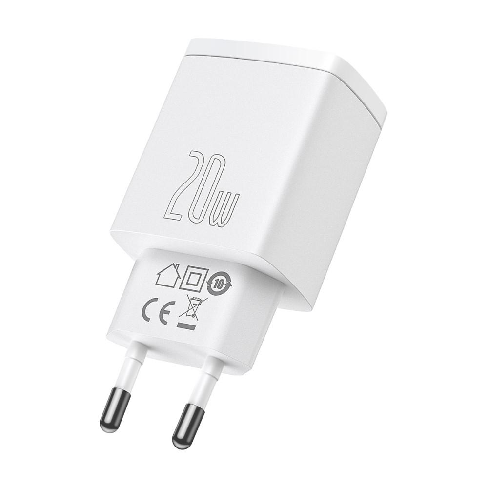 Bild på BASEUS Snabbladdare U+C Dubbla Portar 20W - Vit