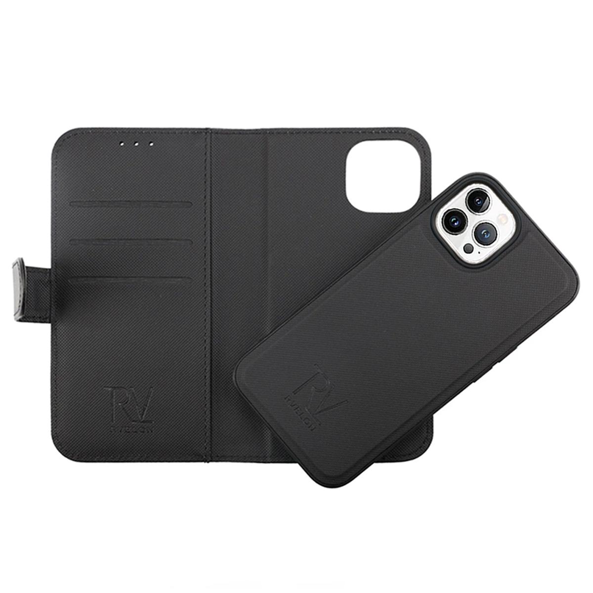 Kuva:  iPhone 14 Pro lompakkokotelo magneetilla Rvelon - Musta