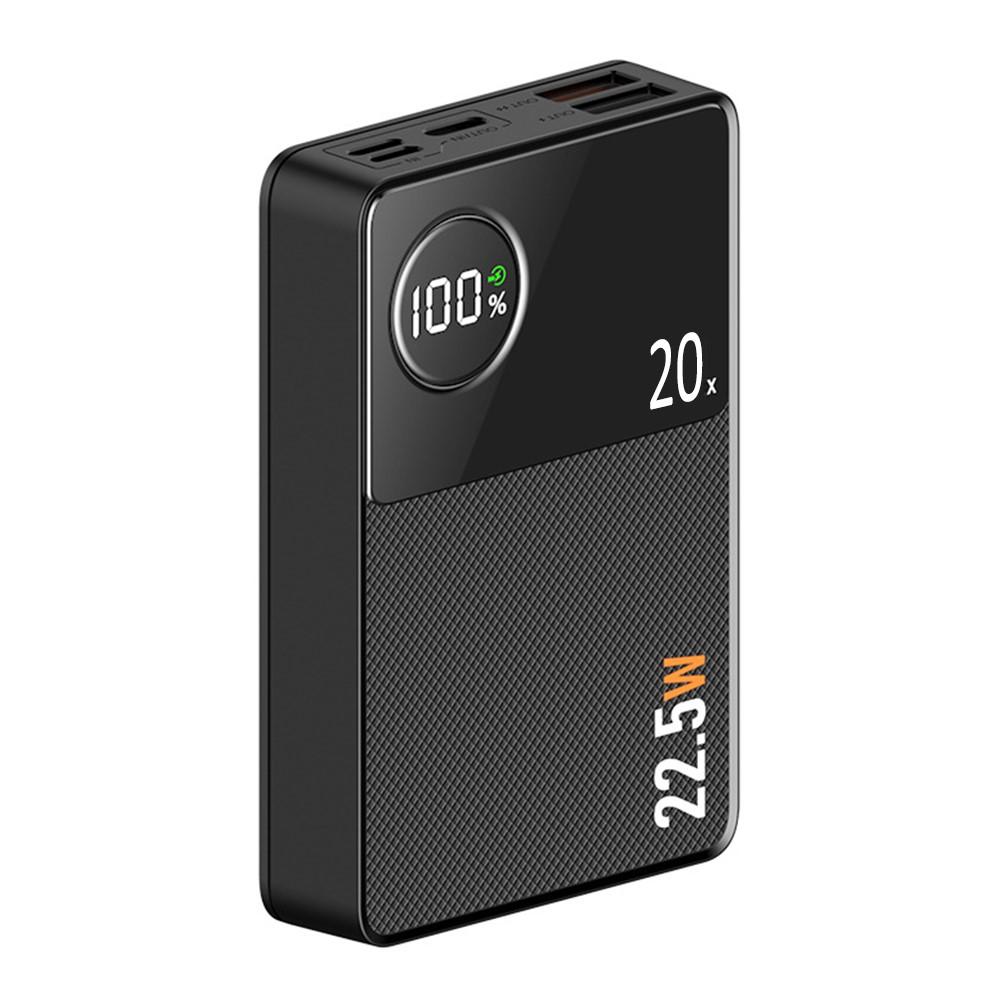 Billede af CYKE Q8 20000mAh Powerbank med Display - Sort