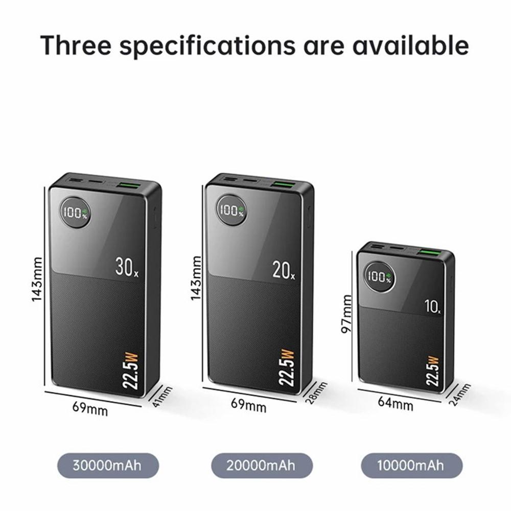 Billede af CYKE Q8 20000mAh Powerbank med Display - Sort
